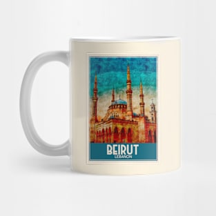 Travel Art Beirut Lebanon Mug